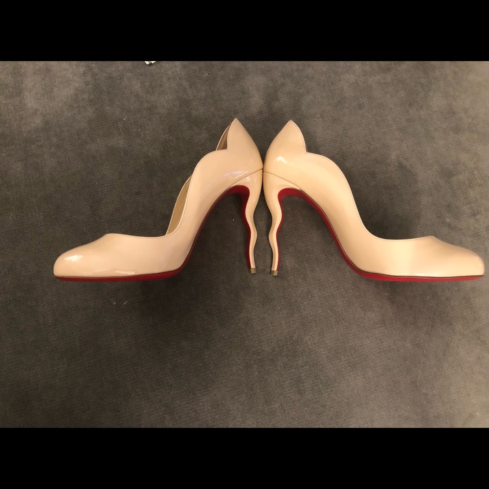 Wawy Dolly Patent Squiggly-Heel Pump, Pink/Nude